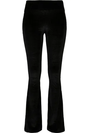 Urban classics Dames fluwelen hoge taille bootcut legging