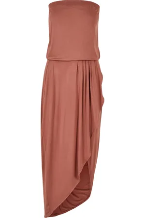 Urban classics Dames viscose bandeau jurk