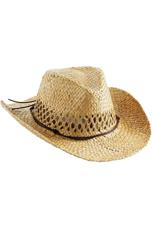 Beechfield Rieten cowboyhoed voor volwassenen