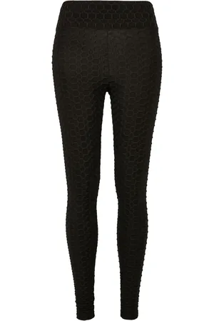 Urban classics Dames honingraat legging hoge taille