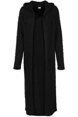 Urban classics Dames vest met veren capuchon