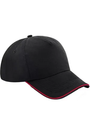 Beechfield Volwassenen unisex authentiek 5 paneel piekdop met leidingen