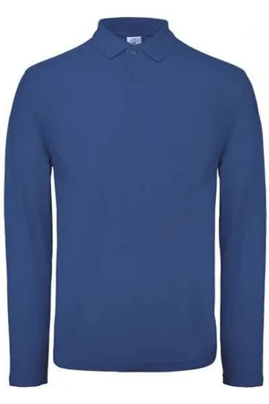 B and C Heren id.001 poloshirt met lange mouwen