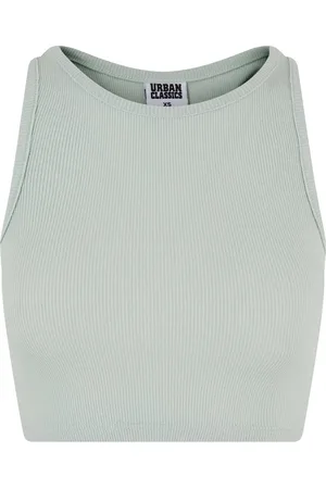Urban classics Dames ribbed crop top