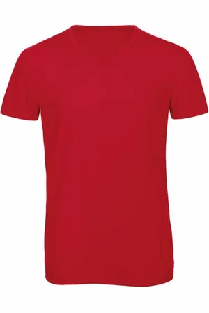 B and C Heren triblend v hals t-shirt