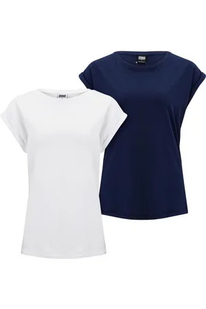 Urban classics Dames pre-pack verlengd schouder t-shirt (set van 2)