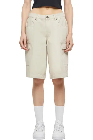 Urban classics Dames katoenen cargo korte broek