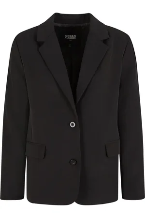 Urban classics Dames single-breasted lange blazer