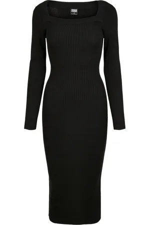 Urban classics Dames gebreide lange jurk