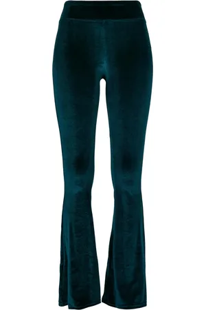 Urban classics Dames fluwelen hoge taille bootcut legging