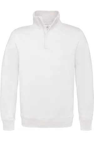 B and C Heren id.004 katoenen sweatshirt met kwart ritssluiting