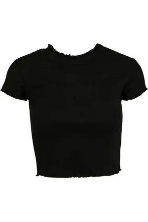 Urban classics Dames ribbed crop top (set van 2)