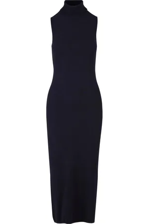 Urban classics Dames gebreide eco viscose schildpadhals maxi dress