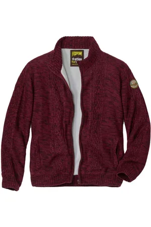 Atlas For Men Gebreide fleece gevoerde heren jas