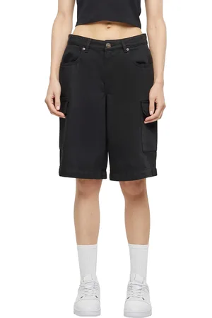 Urban classics Dames katoenen cargo korte broek