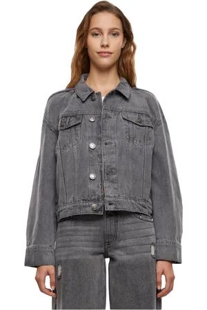 Urban classics Dames 80s oversized denim jas