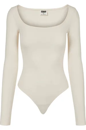 Urban classics Dames biologische bodysuit met lange mouwen