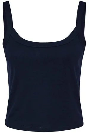 Bella + Canvas Dames micro-rib spaghetti strap tanktop