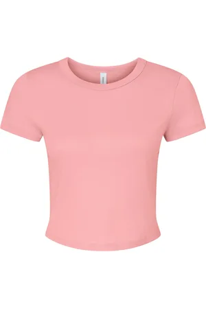 Bella + Canvas Dames micro-rib crop t-shirt