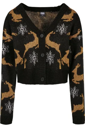Urban classics Dames oversized kerstvest met lange mouwen