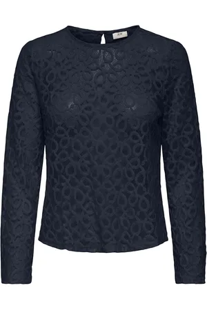 JACQUELINE DE YONG Mathilda l/s lace top jrs 15341469 total eclipse