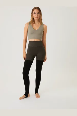 Björn Borg Sthlm seamless open heel tights – naadloze hoge taille leggings met open hiel in en zwart
