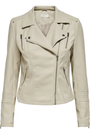 ONLY Onlgemma faux leather biker otw noo 15153079 silver lining