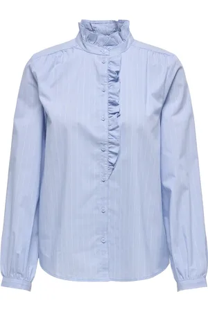 JACQUELINE DE YONG Mio l/s frill shirt wvn 15339240 cashmere blue