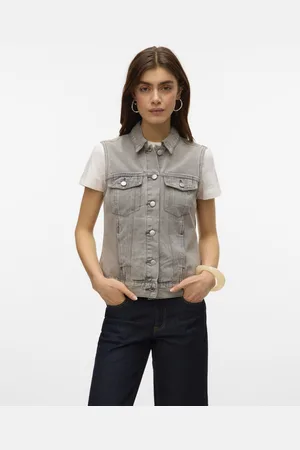 VERO MODA Vmzorica denim waistcoat mix