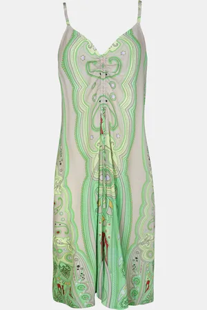 MUCHO GUSTO ® jurk naxos groen paisley