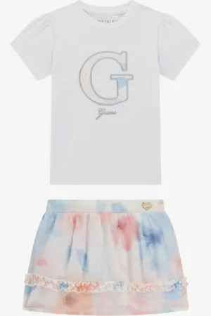 Guess Co-ords meisje set t-shirt+chiffon skirt