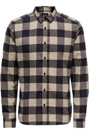 Only & Sons Onsgudmund ls checked shirt noos zand dessin
