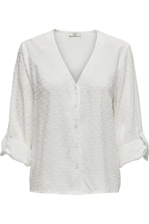 ONLY Jdydiana life 7/8 dobby shirt wvn n 15311720 cloud dancer