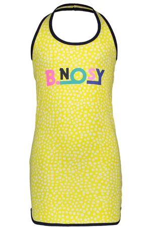 B.Nosy Girls dumbbell dress with dot aop and chest dessin
