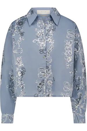 NUKUS Tessa blouse paillet dessin