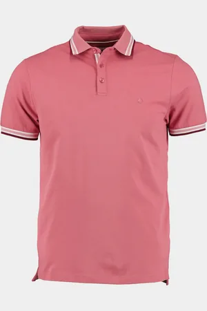 Bos Bright Blue Polo korte mouw brick polo oxford collar 24108br06bo/730 rose