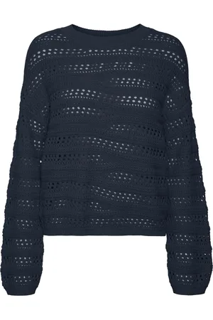VERO MODA Vmlilja ls o-neck pullover ga navy