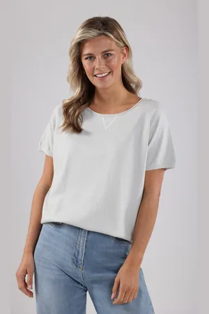 NUKUS Anita top lurex silver
