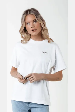 Colourful rebel Uni label tee standard white