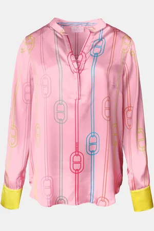 MUCHO GUSTO ® blouse monza roze kleurrijke kettingen