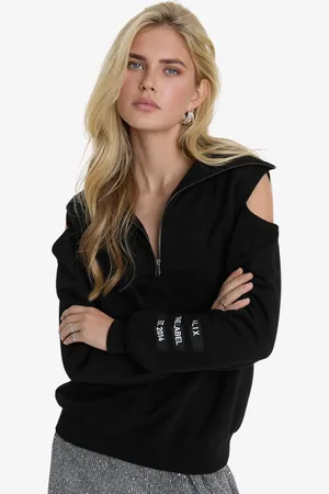 Alix the label Dames swrater zip collar