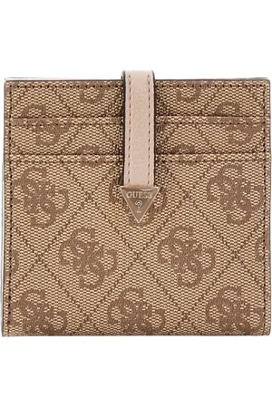 Guess Beige portemonnee met logo print