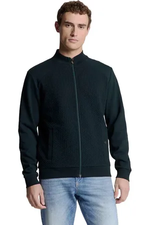 No Excess Sweater full zipper jacquard mix night