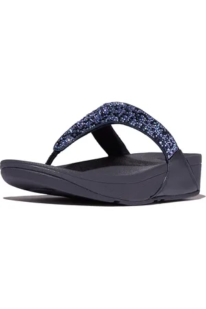 FitFlop Lulu crystal-mix toe-post sandals
