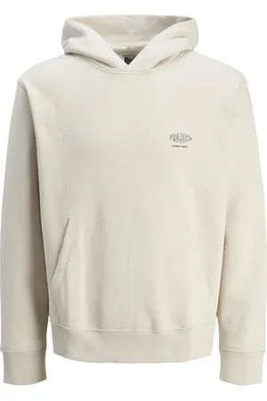 JACK & JONES Jcoconcrete globe sweat hood beige
