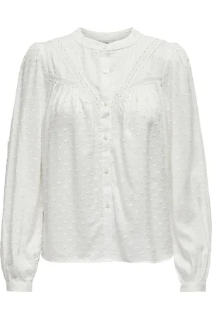 JACQUELINE DE YONG Jdyjade life ls dobby lace shirt w off-white