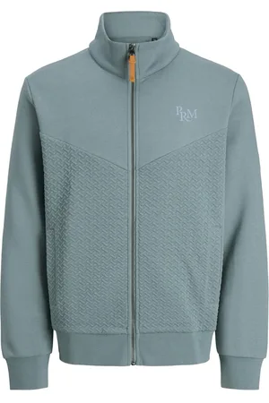 JACK & JONES Jprblufrankie sweat zip high neck aqua