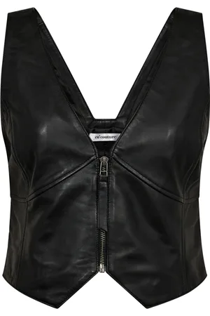 Co`Couture Cc phoebe leather zip vest