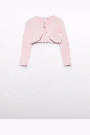 Abel & Lula Zomer vest gebreid meisjes peony