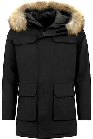 Enos Parka winterjas met grote echte bontkraag